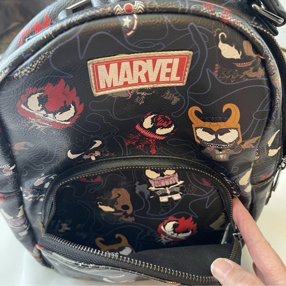 Marvel Venom Backpack Loungefly Funko Pop Captain America Iron Man Loki Thanos - Picture 2 of 9